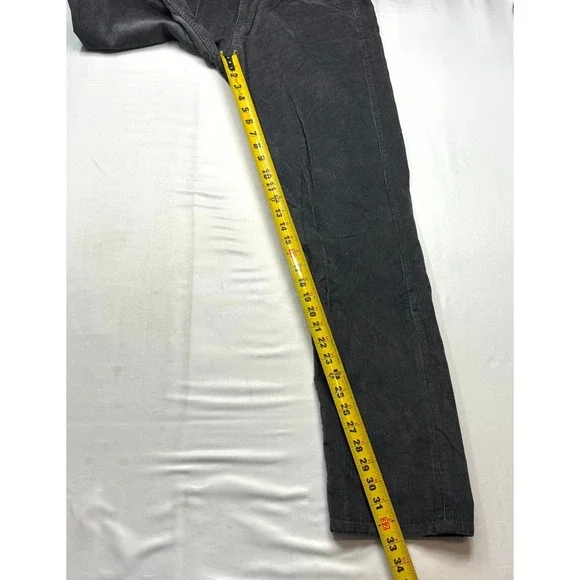 Patagonla Straight Pants Mens Size 32x32 Gray Cotton Corduroy 5-Pocket Outdoor